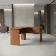 1200mm Curved Office Study Desk - Brown - 4