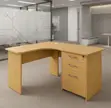 1200mm Curved Office Study Desk - Brown - 5