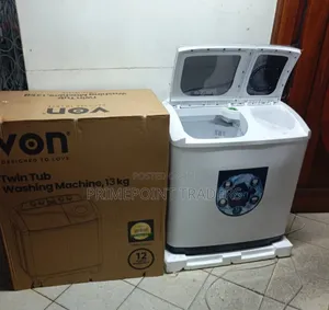 Von 13KG Semi-Automatic Twin Tub Washing Machine - Mpya Kabisa