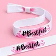 White Fabric Event Wristbands - 3
