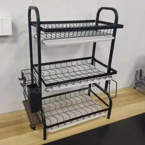 Large 3-Tier Kitchen Storage Rack with Chopstick & Knife Holder