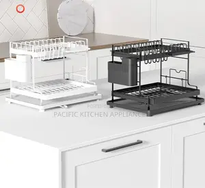 Double-Layer Dish Rack Countertop Storage Holder