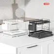 Double-Layer Dish Rack Countertop Storage Holder - 4