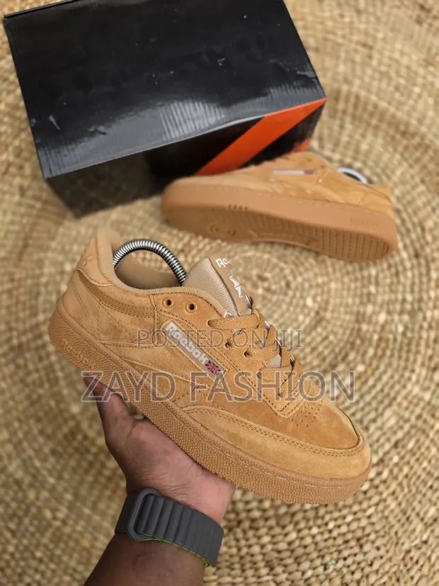 Viatu vya Reebok Club C 85 vya Ngozi Rangi ya Brown - 1
