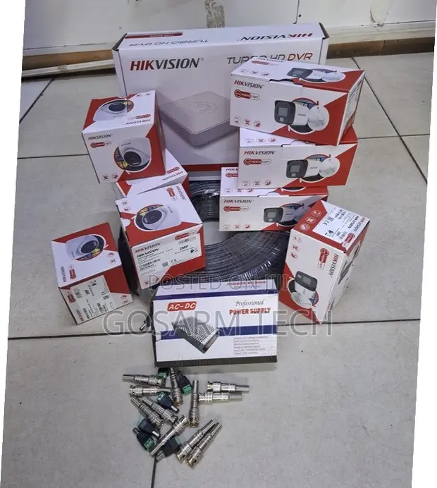 Hikvision Smart Hybrid 8-Camera Full HD 1080P CCTV Installation Kit - 1