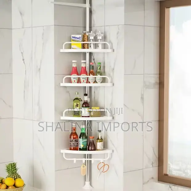 4 Tier Adjustable Telescopic Corner Shelf Organizer - 1