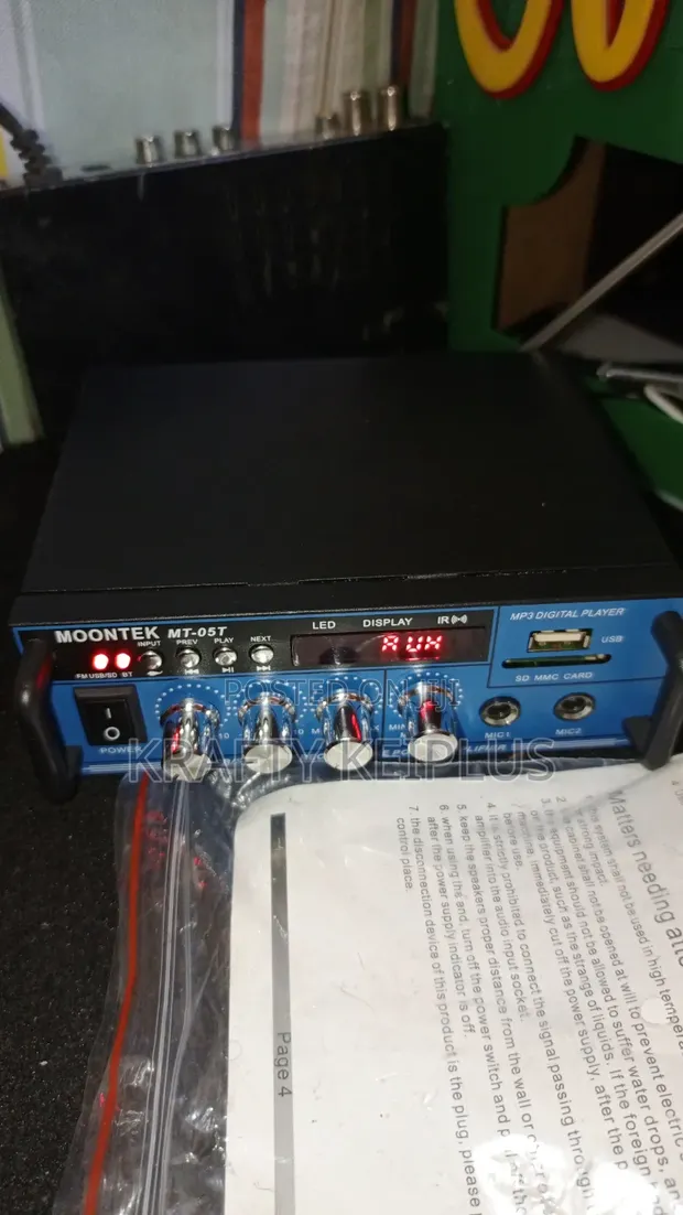 Moontek Stereo Hi-Fi Amplifier with Bluetooth - 1