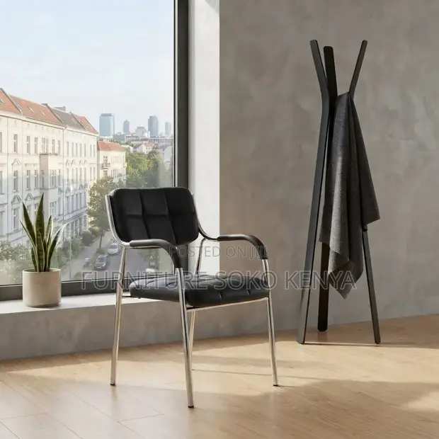 Mid-Back Leather Catalina Visitor Office Chair - 1