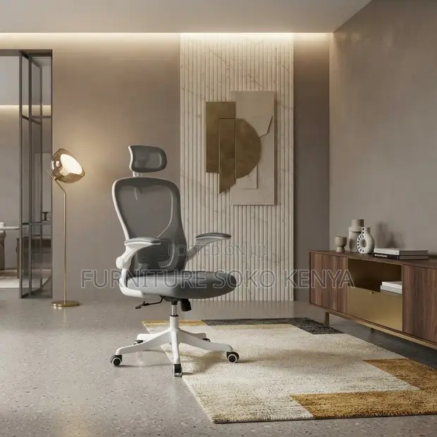Orthopedic Office Chair - Gray/White - 1