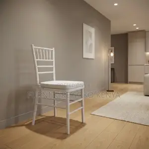 Elegant Plastic Wedding Chair - White