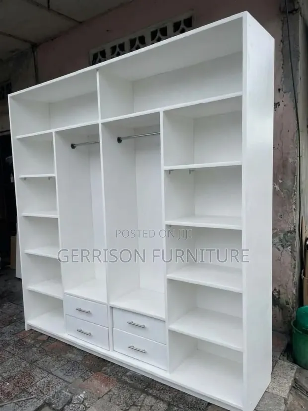 Custom Modern White Open Wardrobe Organizer - 1