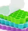 Honeycomb Silicone Ice Cube Mould yenye Lid - 2