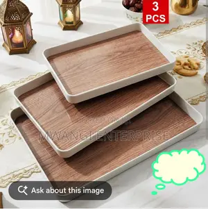 Trei 3 za Kioo za Kuhudumia na Kingo Nyeupe