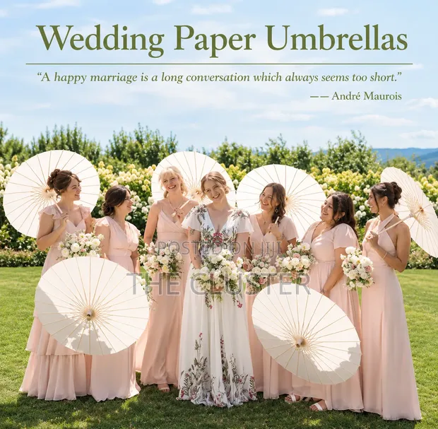 60cm Paper Parasol Umbrella - Wedding & Event Prop - 1