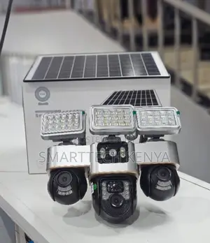 3-Lens 360° Solar 4G SIM CCTV Camera