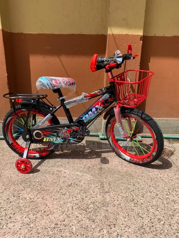 BMX Kids Bike 16" - Black & Orange - 1