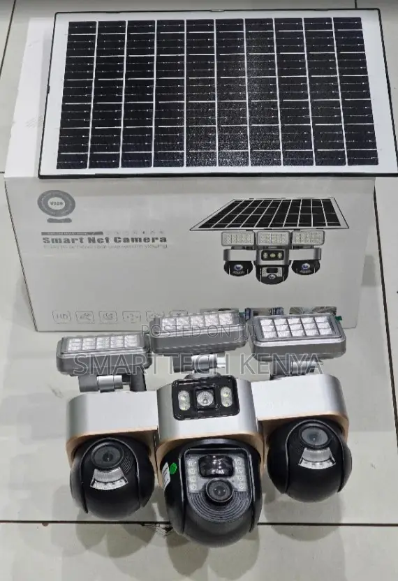 Triple Lens 360° 4G Solar PTZ Security Camera - 1
