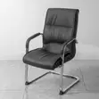 Kiti cha Mgeni cha Ofisi ya Mtendaji - Nyeusi Faux Leather - 2