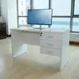 0.9m Dawati la Ofisi na Studhi Nyeupe - 1