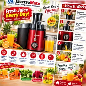 Electromate Juicer/Extractor 800W Red