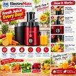 Electromate Juicer/Extractor 800W Red - 2