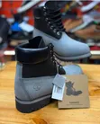 Timberland Grey Black Leather Boots - 2