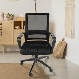 Kiti cha Ofisi cha Mesh Nyeusi cha Kati