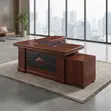 Kikao cha Kisasa cha Ofisi cha Mahogany (1.4M) - 3