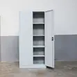 2-Door Metal Storage Cabinet with Locks - 1