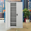 2-Door Metal Storage Cabinet with Locks - 4