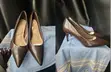New Look Brown Patent Heels - Wide Fit - Size 39 (UK 6) - 3