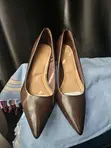 New Look Brown Patent Heels - Wide Fit - Size 39 (UK 6) - 4