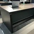 1.8M Modern L-Shaped Executive Office Desk in Ebony Wood - 2