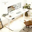 Standing Desk : 1.2M White Electric Height-Adjustable Standing Desk - 1