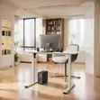 Standing Desk : 1.2M White Electric Height-Adjustable Standing Desk - 4