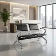 2-Seater Padded Office Bench - Black - 3