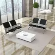 2-Seater Padded Office Bench - Black - 4