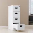 Office Cabinet : Heavy-Duty Cold-Rolled Steel 4-Drawer Cabinet - 1