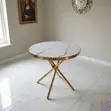 Modern Round Marble Effect Coffee Table - 2