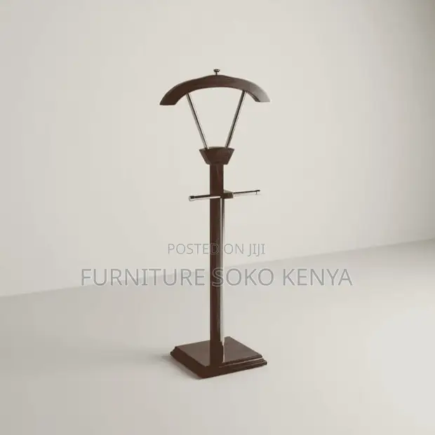 Executive Mahogany Valet Stand / Coat Hanger - 1