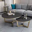 Modern Round Nesting Coffee Table Set - 1