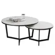 Modern Round Nesting Coffee Table Set - 3