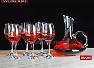 1.5L Wine Decanter with 6 x 300ml Wine Glasses