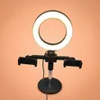 Desktop Ring Light with 2 Phone Holders - 1