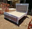 Mocket Bed White with Gray Material 4x6 - 1