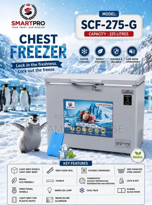 Smartpro Freezer 275G Mlango Mbili 225L