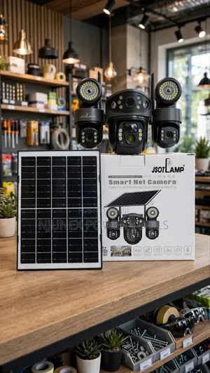JSOTLAMP Triple-Lens Solar PTZ Security Camera