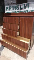 Modern Brown 5-Drawer Chest of Drawers - 5