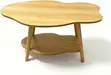 2 Tier Cloud Shaped Coffee Side Tabl - 1