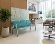 Leather Reception 3 Seater Office Bench - 4